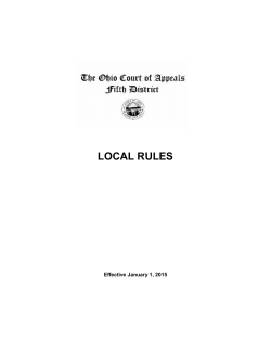 revised local rules - Fifth District Court of Appeals