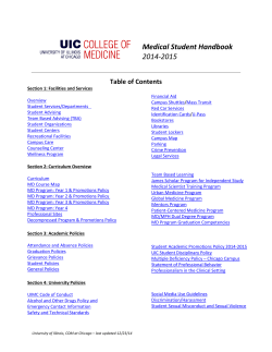 Medical Student Handbook 2014-2015