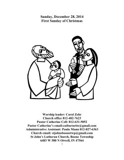 View this Week's Bulletin - St. John's Lutheran Church
