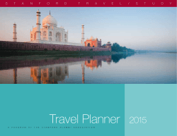 Travel Planner, Fall Issue - Stanford Alumni Association