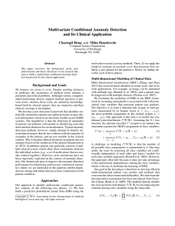 Multivariate Conditional Anomaly Detection for Clinical Anomaly