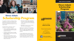 Direct Admit Scholarship - University of Wisconsin–Milwaukee
