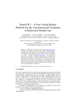 NeuroVR 2 - A Free Virtual Reality Platform for the