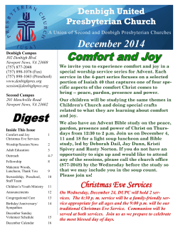 December 2014 - Denbigh Presbyterian Church