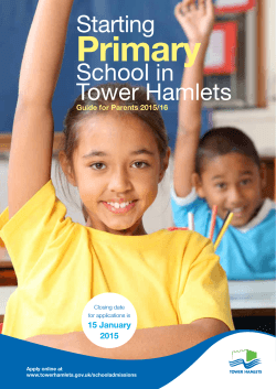 Starting school in Tower Hamlets booklet