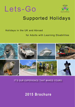 2015 Brochure - Lets-Go Supported Holidays