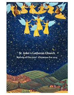 Christmas Eve Bulletin - Saint John's Lutheran Church
