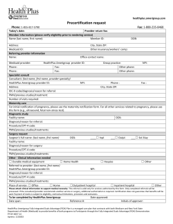 FIDA Precertification request form