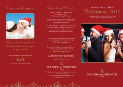 Christmas brochure - The Gresham Metropole Hotel Cork