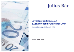 Leverage Certificate on SX5E Dividend Future Dec