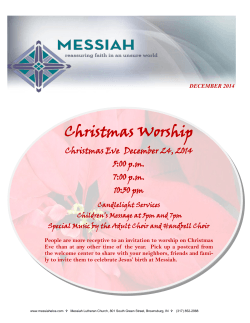 Christmas Worship - Messiah Lutheran Church
