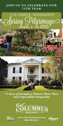 2015 Spring Pilgrimage Brochure