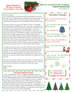 2014 December Newsletter - School District of La Crosse