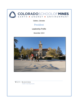 17th President - Colorado School of Mines