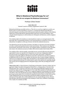 What is Relational Psychotherapy for us?