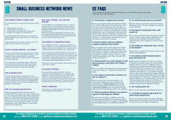 SmALL BUSiNeSS NetWOrK NeWS ee fAqS