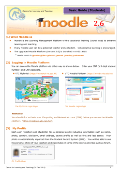 Basic Guide (Students) - Moodle Resources Website