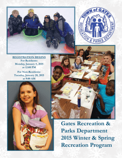 2015 Winter & Spring Recreation Program Brochure