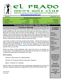Newsletter - El Prado Men's Golf Club