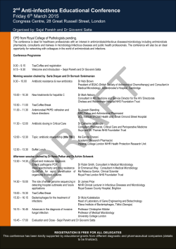 2nd Anti-infectives Educational Conference