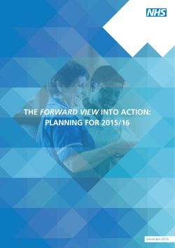The Forward View into action: planning for 2015/16