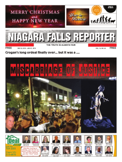 to read the Niagara Falls Reporter, Dec 23rd edition, exactly as it