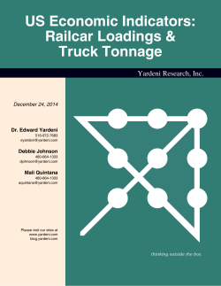 US Economic Indicators: Railcar Loadings & Truck Tonnage