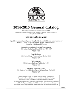 Complete Catalog 2014-15 - Solano Community College