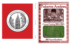 Pinkerton Academy Course Catalog 2014-2015