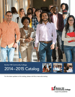 2014–2015 Catalog - Bunker Hill Community College