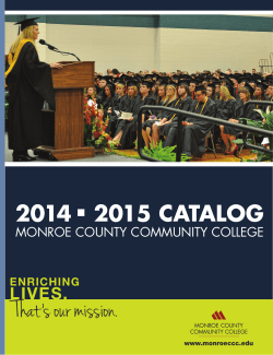 2014 2015 CATALOG - Monroe County Community College