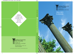 2014-2015 CATALOG - Southern Connecticut State University