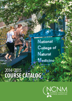 COURSE CATALOG - National College of Natural Medicine