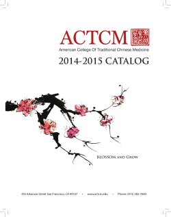 2014-2015 CATALOG - The American College of Traditional