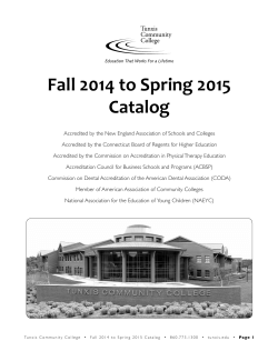 Fall 2014 to Spring 2015 Catalog