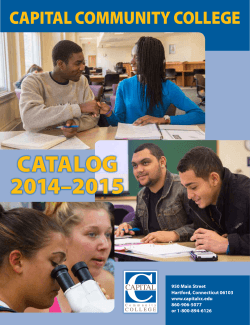 CATALOG 2014–2015 - Capital Community College