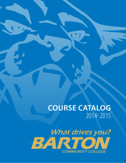 COURSE CATALOG 2014-2015