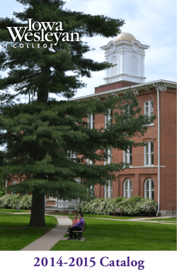 2014-2015 Catalog - Iowa Wesleyan College