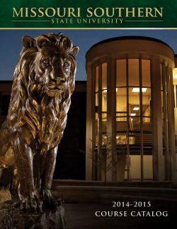 2014-2015 Catalog - Missouri Southern State University