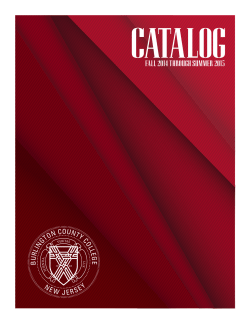 2014-2015 College Catalog - Burlington County College