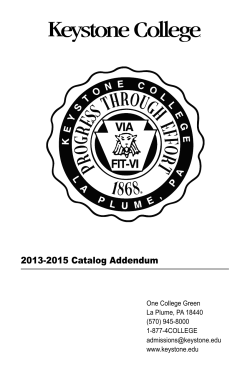2013-2015 Catalog Addendum