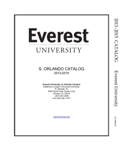 South Orlando Campus Catalog 2013-2015