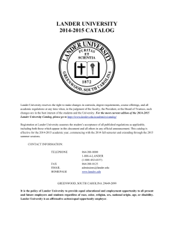 Academic Catalog 2014-2015