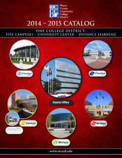 Summer 2015 Catalog - Wayne County Community College District