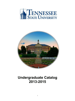 Undergraduate Catalog 2013-2015