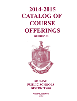 2014-2015 CATALOG OF COURSE OFFERINGS