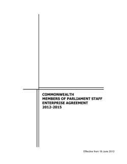 Commonwealth Members of Parliament Staff Enterprise Agreement