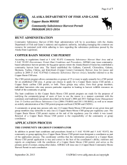 2015–2016 Hunt Conditions and Application for Copper Basin CSH