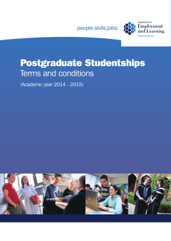 Postgraduate Studentships Terms and Conditions 2014-2015