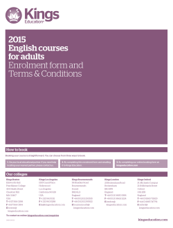 2015 English courses for adults Enrolment form